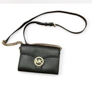Michael Kors Black and Gold Crossbody Bag